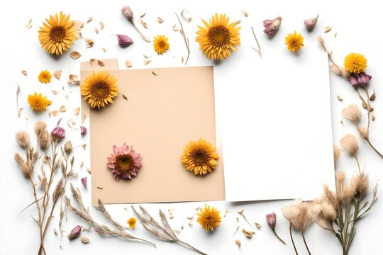 sunflower framework for photo or congratulation