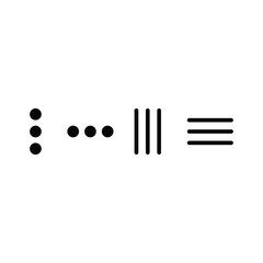 More menu icon vector. Black symbol on white background. Flat style. resources graphic element design. Vector illustration with application and technology UI themes