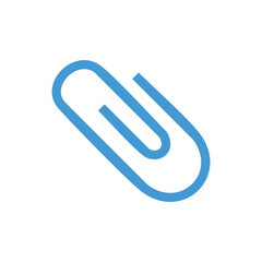 Paper clip icon, vector illustration. Flat design style eps 10. resources graphic element design. Vector illustration with education and technology UI themes