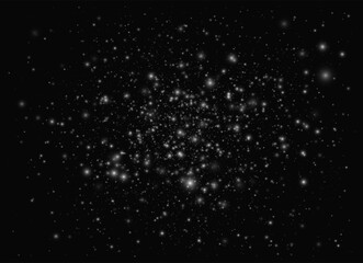 Vector illustration of yellow dust shining in sunlight, against a background of golden glitter and sparks. PNG