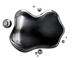 3D Chrome Abstract Liquid Shapes