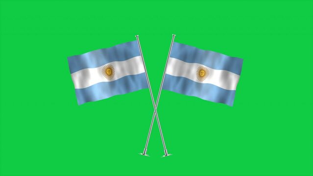 High detailed flag of Argentina. National Argentina flag. South America. 3D Render.