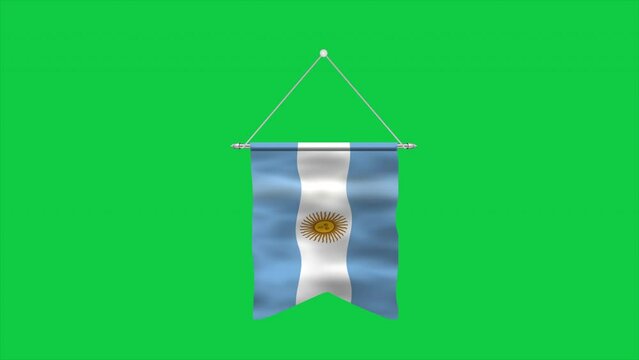 High detailed flag of Argentina. National Argentina flag. South America. 3D Render.
