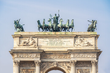 Triumphal Arch at Milan Italy - 749315330