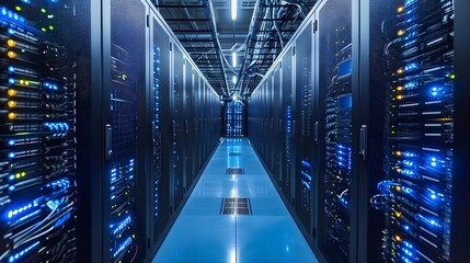 Fototapeta premium Digital Assets in the Realm of Advanced Technology and Information Storage