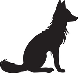 Fox Silhouette Vector Illustration White Background