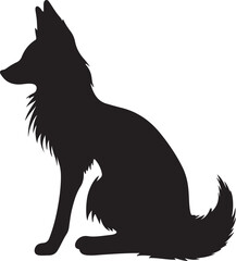 Fox Silhouette Vector Illustration White Background