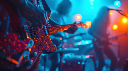 Party Vibes Defocused People Playing Music at a Party  