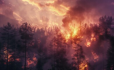 Forest fire, fire in the forest