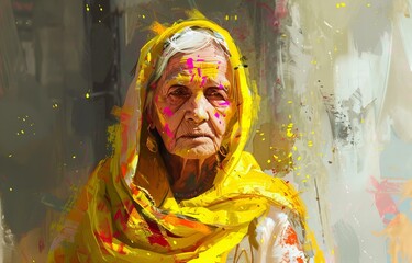portrait of a person with a painted face