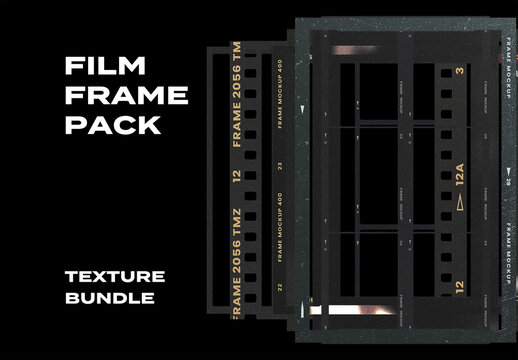 Film Frame Retro Light Leak Analogue Overlay Texture Pack Bundle Effect Surface Mockup