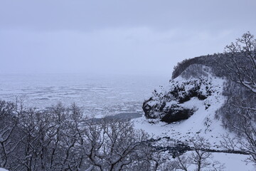 冬の知床半島