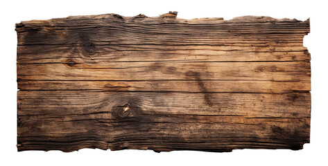 Burnt wooden plank cut out
