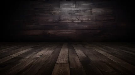Rolgordijnen Dark burnt wooden background © Yeti Studio