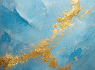 Fototapeta na wymiar Light blue and gold wallpaper