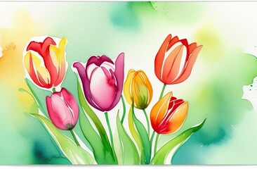 Women's day concept. Top photo tulips on isolated pastel pink background