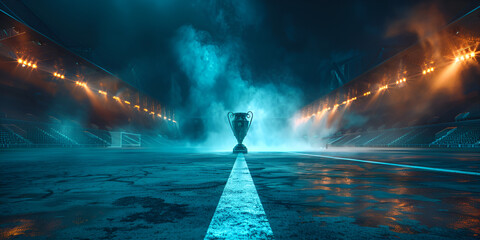 world cup .Football ground with bokeh lights and background
 - obrazy, fototapety, plakaty