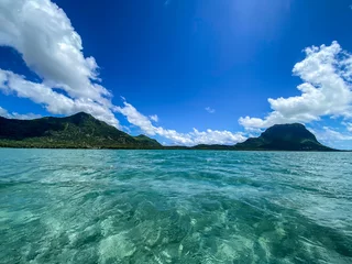 Voilages Le Morne, Maurice Beautiful landscape of Mauritius island with turquoise lagoon