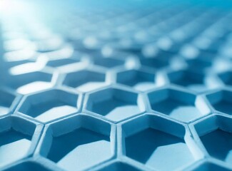 Hexagonal blue pattern wallpaper. Technology concept.