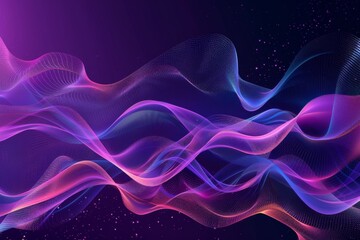 Music abstract waves banner background, generated with AI - obrazy, fototapety, plakaty