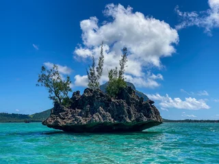 Poster Le Morne, Mauritius Beautiful landscape of Mauritius island with turquoise lagoon