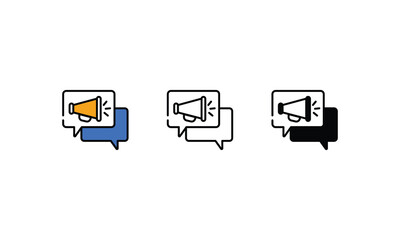 Conversation icons vector stock illustration