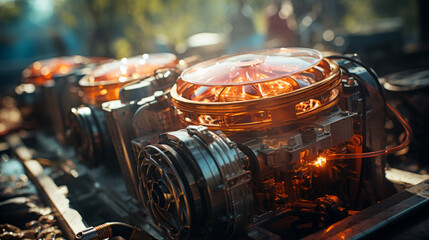 Elegant Casino Glass Roulette Wheel Decorations for Old Kitchen Drinks, generative AI