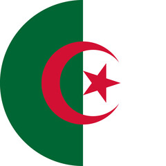 Algeria Flag Round Icon - 749326103
