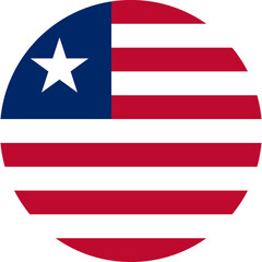 Liberia Flag Round Icon