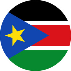 Fototapeta premium South Sudan Flag Round Icon