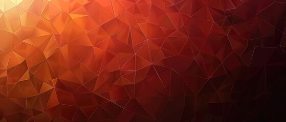 Dark orange polygonal illustration, which consist of triangles. Geometric background in Origami style with gradient. Triangular design for your business. - obrazy, fototapety, plakaty