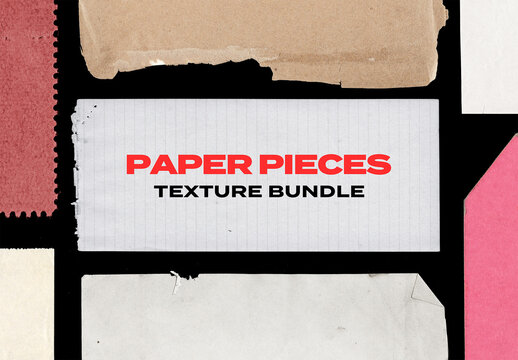 Paper Pieces Old Vintage Overlay Texture Pack Bundle Effect Surface