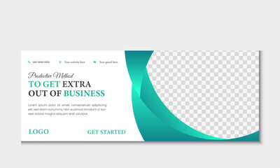 Modern Facebook cover and web banner design template.