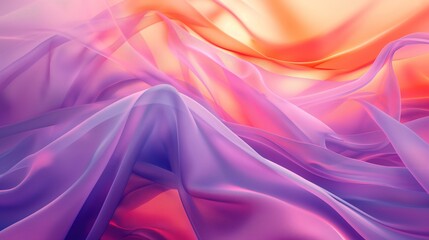 Obraz premium 3D Render wallpaper of abstract color fabric floating '