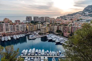 Afwasbaar Fotobehang Mediterraans Europa View of the Harbour, Monaco