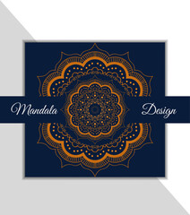 Modern golden and Colorful mandala design.