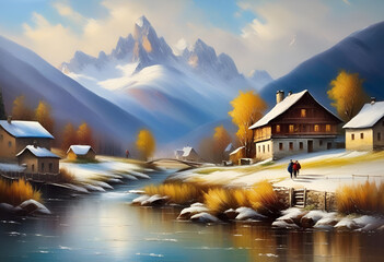 panorama of the city in the morning