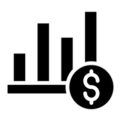 financial graph glyph