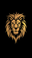 ライオンのシンプルなロゴ/Simple Logo of a  Lion/Generative AI