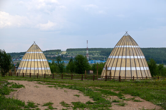 Urasa - summer house of the Yakuts, Republic of Sakha, Russian Federation