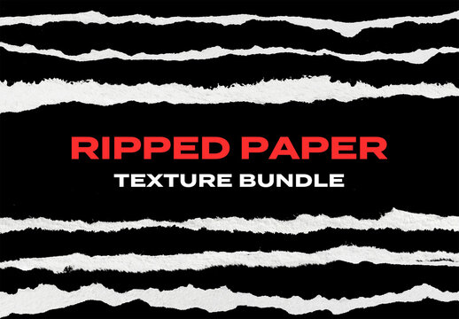 Ripped Paper Pieces Overlay Texture Pack Bundle Effect Surface