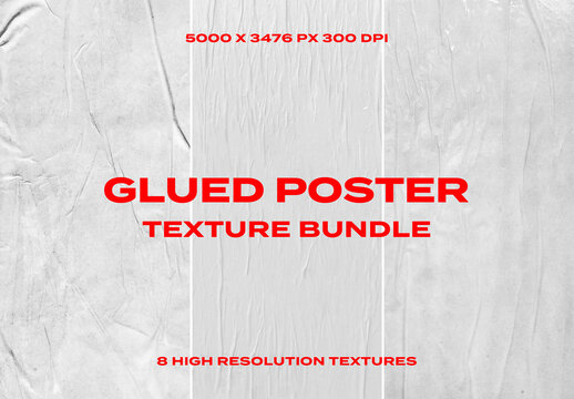 Glued Urban Poster Paper Street Overlay Texture Pack Bundle Effect Surface Mockup