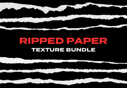 Ripped Paper Pieces Overlay Texture Pack Bundle Effect Surface