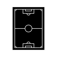 Field soccers icon illustration on the white backround