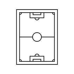 Field soccers icon illustration on the white backround
