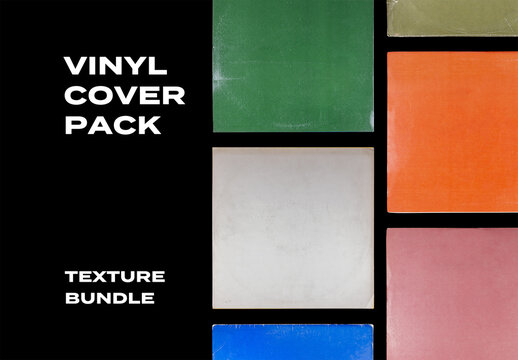 Vinyl Music Cover EP Album Rock Rap Retro Overlay Texture Pack Bundle Effect Surface