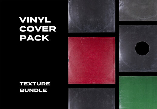 Vinyl Music Cover EP Album Rock Rap Retro Overlay Texture Pack Bundle Effect Surface