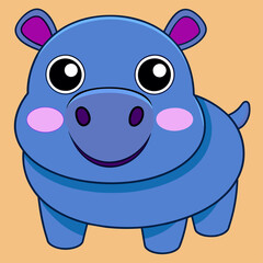 Hippopotamus isolated on a background with clipping path
