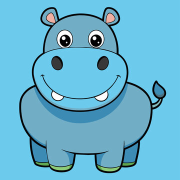Hippopotamus isolated on a background with clipping path
