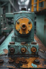 Fototapeta premium The repair section extends equipment lifespan through skilled refurbishing and repairs, emphasizing vital machinery care.